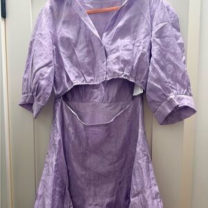 Sandro Lilac V-Neck Blouse